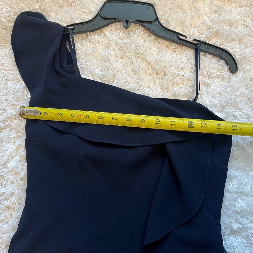 Gianni Bini Navy Blue Asymmetrical One Shoulder Cocktail Dress. Stunning Dress! - Picture 6 of 11